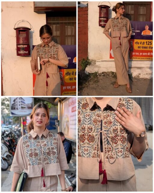 Redefining India’s own formal wear through handwoven textiles and timeless craftsmanship ✨

All the garments are crafted in 100% handwoven Mangalagiri cotton, woven by artisans from the town of Mangalagiri, and paired with Machhalipatnam Kalamkari created by traditional artisans of Andhra Pradesh.

Made slowly by human hands, not machines 🤍

DM to order or customise your piece.
Which one is your favourite?