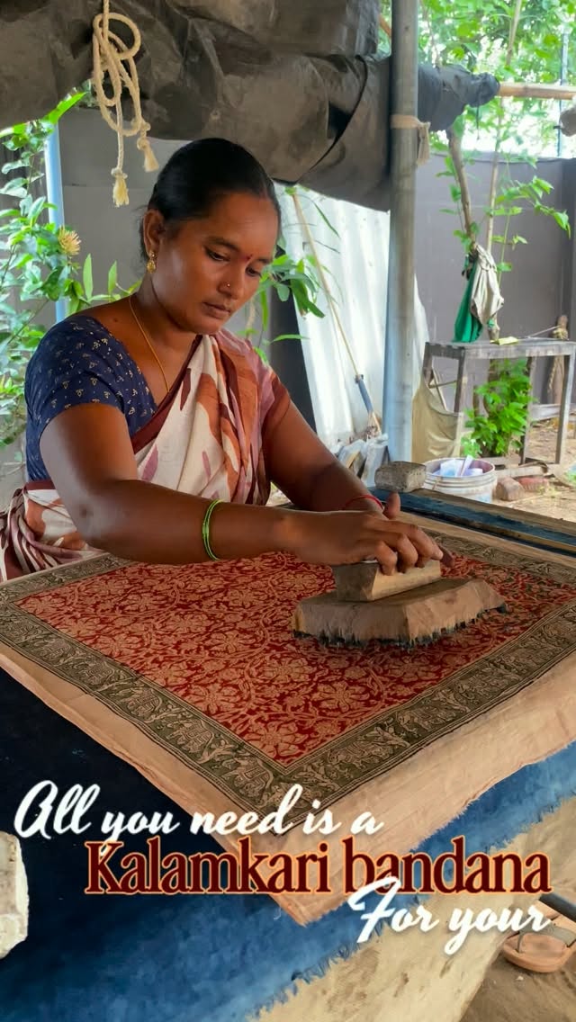 Home All you need is a Kalamkari bandana to elevate your beautiful hair. Crafted with intricate hand-printed motifs and timeless heritage art, it’s the perfect touch of traditional charm for your everyday look. Bring home the art of elegance with Kalakriti.
DM to get yours 🩷