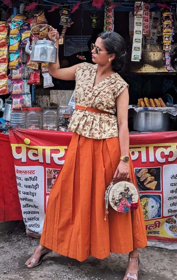 kesari skirt set